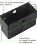 Black welded steel bracket box for 4 Inch V-Groove Gate Wheel With Welded Bracket Box For Sliding Inverted V Track Gates Up To 3000 Lbs Dual Sealed Bearings
