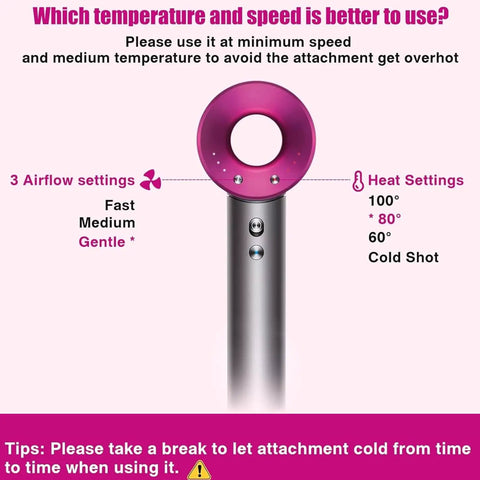 Guide for using 1.2 Inch 30mm Long Hair Curling Iron Barrels For Airwrap HS01 HS05 Attachment Parts Adapter For Hair Dryer