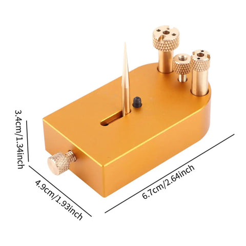 Pro Grade Watch Repair Balance Wheel Bracket Movement Holder, metal construction, 6.7x4.9x3.4 cm, for precision adjustment