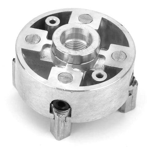 Heavy Duty 4 Jaw Independent Mini Lathe Chuck Forged From Premium Zinc Alloy For knockout grip with detailed metal design.
