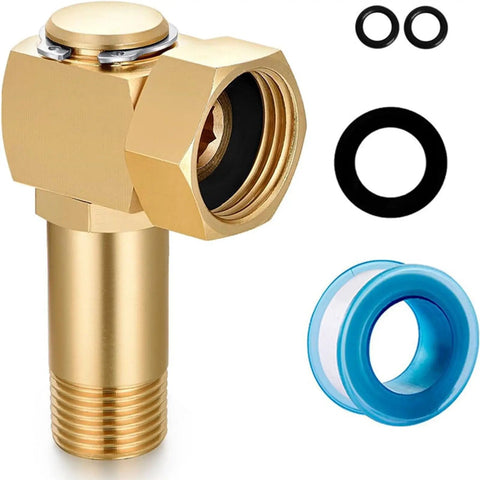 Premium Brass Garden Hose Reel Swivel Elbow Connector Kit, 3/4 Inch GHT To 1/2 Inch NPT Adapter With Spare Gasket And Seal Rings For Solid Lawn Sprinkler Repairs That Actually Hold Up Without Dripping. brass swivel elbow adapter with seal rings and gasket