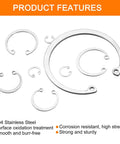 Five Pcs 62mm Internal Retaining Ring Circlip Set, 304 Stainless Steel Internal Snap Rings C Clips For Grooved Shafts And Studs
