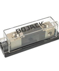 Heavy Duty ANL Fuse Holder With 500 Amp Inline Circuit Breaker For Auto Audio Systems And Boat Electrics, clear plastic design