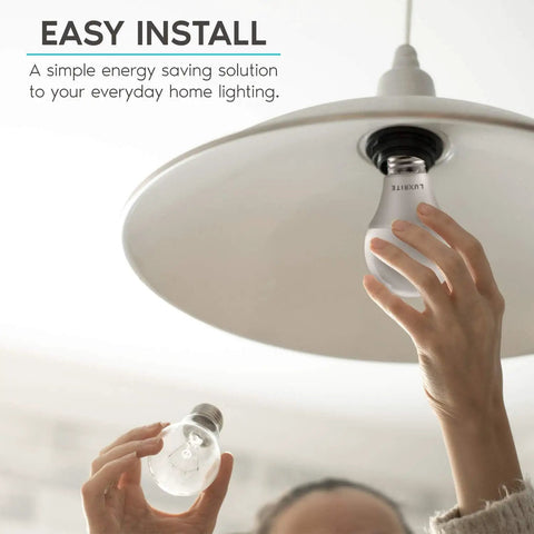 Installing Brighten Any Space With 1100 Lumen A19 LED Bulbs, 75W Equivalent, 3500K Natural White, Dimmable 11W in pendant.