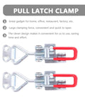 Built Tough Adjustable Toggle Latch Clamp Set Heavy Duty Quick Release Pull Latches For Boxes Gates Doors Cabinets Smokers Zinc Plated Iron Locking