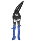Power Cutters Long Cut Snips For Straight And Wide Curve Cuts, Offset Aviation Tinner Shears For Long Trim Jobs, GlideTech Forged 2.375 Inch Blades, Hot Drop Forged Molybdenum Alloy, Austempered Steel, Made In The USA, front view