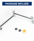 Adjustable Shower Arm Extension 16 Inch Chrome For Ultimate Shower Upgrade With Universal Connection Fits Any Shower Head