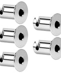 Five Pack Fast Lane Chrome Aluminum Dzus Fasteners Quarter Turn Flush Allen Head Buttons showing chrome finish and quarter-turn design.