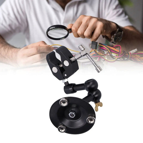 Heavy Duty Soldering Clamp Bench Vise and Flexible Stand for DIY PCB Welding Station Tool Holder with Rubber Pad, wide range, in use
