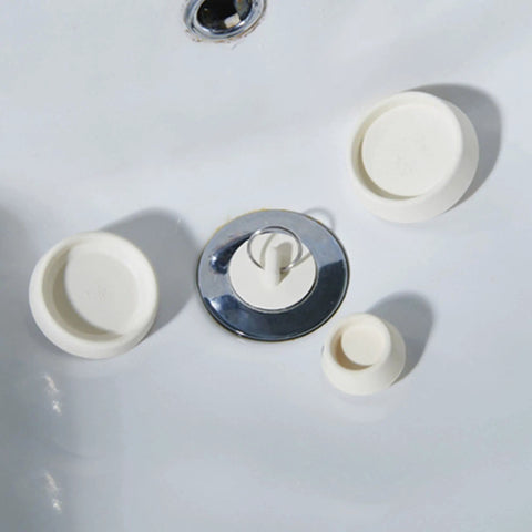 Image of 3 Pack Rubber Drain Stopper Set For Bathtub And Sink That Fits Most Drains With Durable Rubber And Easy Pull Chain Removable