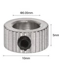 Set Screw Shaft Collars 6.05mm Bore, 10mm OD, 5mm Wide Pack Of 10 Go-To Nickel Plated Carbon Steel Wheel Stopper Close-up
