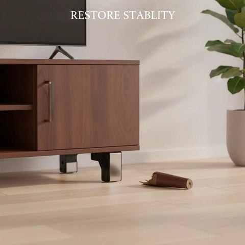 L Shaped Stainless Steel Furniture Leg Replacement For Sofa Cabinet And Bed Frame 13 X 3.3 X 1.6 Inches 1 Pack shown in use