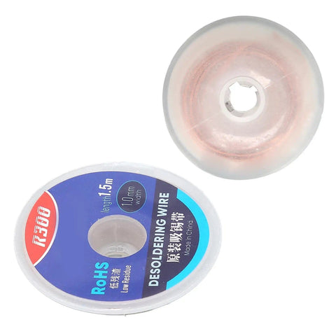 Spool of Pro Grade Desoldering Wire Solder Wick For Electronics Fast Heat Conduction Copper Wick 1.5m Length 4mm Width 1mm Thickness