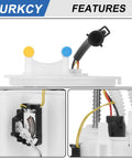 Top Shelf Electric Fuel Pump Assembly With Sender For 2001 To 2004 Ford Escape and Tribute 2.0L 3.0L V6 Engine detailed view showing electrical connectors and fuel level sensor.