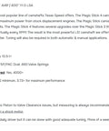 TSP Magic Stick 4 Cam Specs overview sheet detailing specifications for LS camshafts and upgrades for optimal performance.
