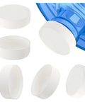 Six Pack Of 53Mm Screw On Water Bottle Caps With Foam Lined Leak Free Seal For 5 Gallon Jugs Rock Solid Replacement Lids 53 400 Thread Size Easy Change White on water jug.
