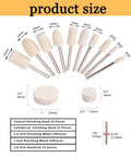 XUPYNAR 100-piece polishing buffing wheel set with 1/8 in shank for Dremel; includes conical and cylindrical heads