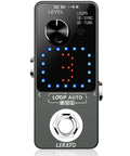 Compact Guitar Looper Pedal For Electric Guitar And Bass With Sync Tuner LED Screen And Unlimited Overdubs Three Independent Loops