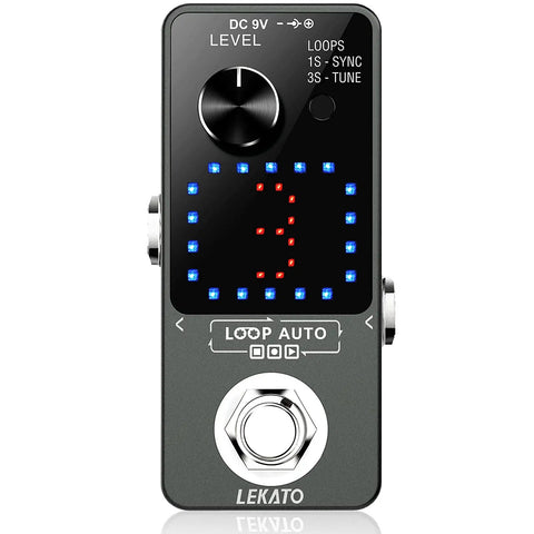 Compact Guitar Looper Pedal For Electric Guitar And Bass With Sync Tuner LED Screen And Unlimited Overdubs Three Independent Loops