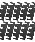 Ten Piece Door Hinge Filler Plates Kit With Stainless Steel Spacers 4x1.5 Inch Adjustable For Cabinet Repair DIY Friendly Rust Resistant Gap Filler For Kitchen And Home Improvement shown arranged in grid pattern