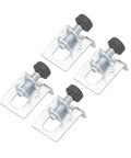 Rock Solid Heavy Duty Adjustable Leveling Feet For Stable Furniture, Anti Scratch Iron Set Of 4, Locking Levelers shown aligned