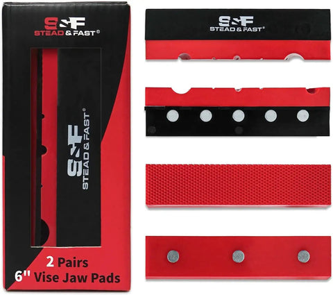 Beefy Six Inch Soft Jaws For Bench Vise With Two Pair Jaw Pads Magnetic Vice Pads For Clamping Wood Metal And Plastic