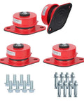 Solid As A Rock Heavy Duty Spring Floor Mount Vibration Isolator For Industrial Machinery And Commercial Equipment Featuring Rugged Shock Absorption And Zero Nonsense Durability with red steel mounts and hardware.