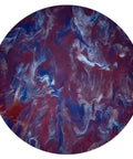 18 Inch Black Cherry Blue Resin Lazy Susan With Resin Finish And Smooth 360 Degree Spin For Kitchen Cabinet Pantry Table Organization Bathroom Countertop Cupboard Home Decor, detailed top view of resin pattern