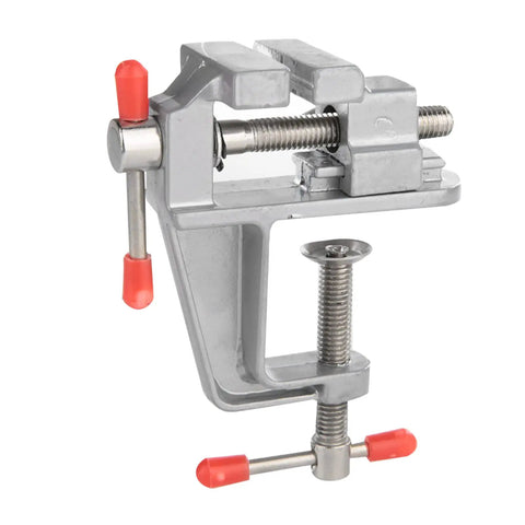 Mini Bench Vise for Jewelry Making and DIY Repairs, Sturdy Metal Clamp With 36mm Opening, Fits 34mm Table Thickness, Precision Hold