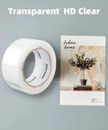 Clear Packing Tape Refills Heavy Duty For Moving And Shipping 1.88 Inch By 60 Yards 2 Rolls beside decorative book cover