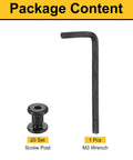 Image showing 20 Sets Black Stainless Steel M5 Millimeter Screw Posts With Female Hex Bindings and M3 wrench included.