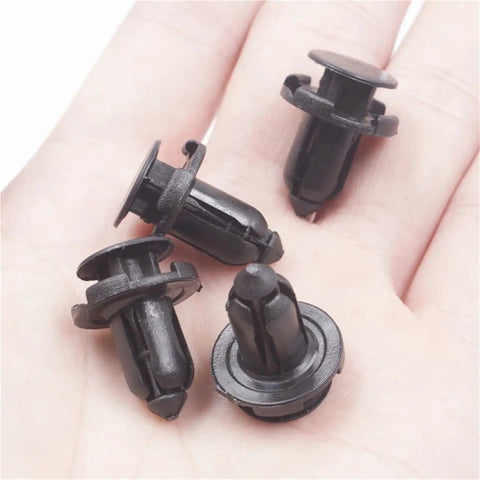 Huge 120 To 240 Piece Car Trim Rivet Kit With Nylon Bumper Clips That Hold Firm And Secure Plastic Panels, Dash Trims And Grilles Like A Boss Without Falling Out On The Road, black nylon clips in hand