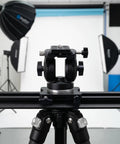 Top Shelf 1/4-20 X 1 1/4 Inch Thumb Screws With Black Knurled Aluminum Knobs For Camera Rig And Workshop Mounting Tool Free Quick Release Hardware No Sweat Setup Guaranteed Solid Grip on tripod in photography studio.