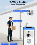 Delivery person using 4K 8MP POE Security Camera System With Auto Tracking And Two Way Audio Rock Solid Outdoor PTZ IP Cameras