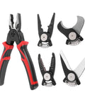 5 In 1 Pliers Set Built Tough For Cutting Sheet Metal And Wires With Stripping, Crimping, Cable Cutting, Soldering, And Wire Cutting Tools