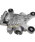 VW Rear Differential Carrier Assembly For Golf R Audi A3 Q2 Quattro 4 Motion 2017 2020 Direct OE Replacement Beefed Up Heavy Duty Forged Housing With Easy Bolt In Fit For 0CQ525010F 0BR525010Q 0BR525010G silver forged housing, rear view