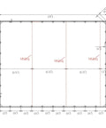 Diagram of Tan 16 Foot By 20 Foot Heavy Duty Tarp 12 Oz Polyester Water Resistant and Breathable with Double Stitched Seams dimensions