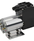 Tough As Nails DC 12V Vacuum Pump with a compact design and chrome finish for gas sampling applications.