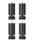 Beefy Aluminum Furniture Support Legs 25cm Set Of 4 Heavy Duty Table Feet For Cabinets Beds Sofas And More With 10mm Threaded Holes Anodized Black Easy Install