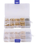 Brass M2 Standoff Spacer Kit For Builders And DIYers With 260 Piece Nut And Spacer Set For Motherboards Electronics And Projects Featuring Pro Grade Multi Lengths 3 To 20mm For Precise Threads Easy Mounting And Secure Fastening, in organizer box