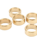 Pro Grade Blade Arbor Adapter Set For Concrete Cutoff Saws, 5 Pack, Metal Reducer Rings, 20mm Inner, 1 Inch Outer, 10.5mm Width