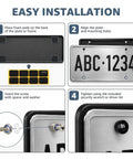 Anti Theft License Plate Screws Set With Rustproof Stainless Steel Front And Rear Mounting Hardware Tamper Resistant Fasteners Wrench And Driver Bit Kit With Caps Washers Rings For Car Truck Motorcycle, easy install steps