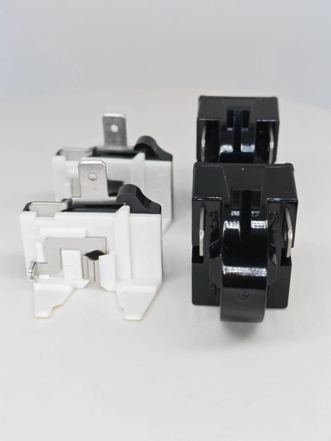 Front view of 2 Pack PTC Starter Relay 4.7 Ohm 2 Pin For Refrigerator Compressor Easy Plug And Play DIY Friendly Starter Relay