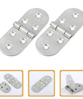 2 Pack Stainless Steel Folding Table Hinges For Wardrobes And Dining Tables Heavy Duty Wear Resistant Silver Cabinet Hinges With Smooth Movement Durable Furniture Hardware For Home And Restaurant Use