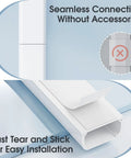 Peel And Stick Paintable Cable Raceway Kit 3 Pack showing seamless connection and installation method on drywall surface.
