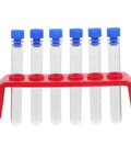 Red Plastic Six Hole Test Tube Rack And Holder For Upright Tubes Burette Stand Secure Lab Organization And Stable Support