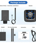 Solar Wireless Driveway Alarm For Cars Only Easy Car Only Vehicle Detector With Low False Alarms Weatherproof Outdoor Sensor Works In Rain Or Snow Temperature Range Minus Four To One Forty Fahrenheit Quick Setup And Reliable Alerts, package contents