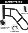 Tough As Nails U Shape Handrails For Outdoor Steps And Deck Wall Mount Grab Bar with anti-slip surface design.