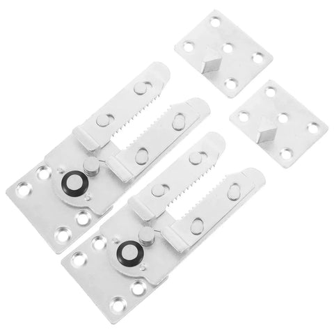 Heavy Duty Couch Connectors 5 Pack Rock Solid Sectional Sofa Clips Quick Snap Furniture Bracket Kit close-up of steel clips and brackets