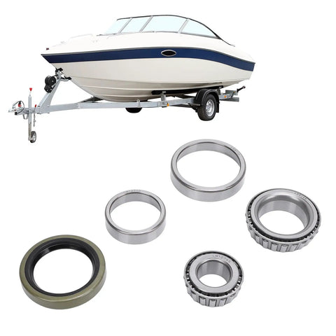 Marine Trailer Bearing Kit for Boat Trailers with Sealed Cr Steel Alloy Wheel Hub Bearings for One and One Sixteenth Inch Axles